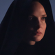 Lady Jessica (Rebecca Ferguson) uses the Bene Gesserit stare.